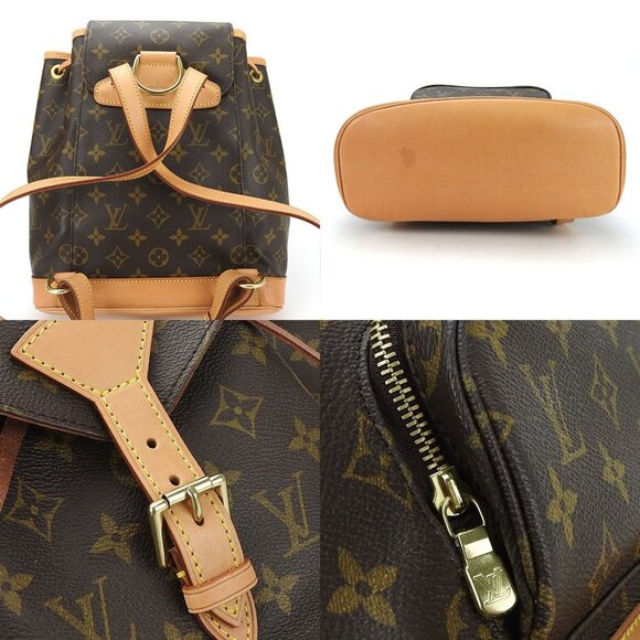 LOUIS VUITTON Brown Monogram Leather Backpack - Picture 4 of 9